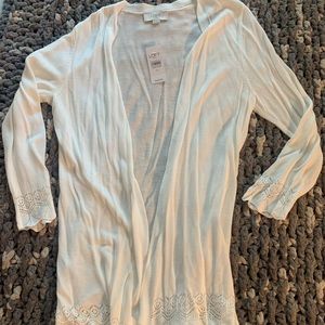 Loft Outlet White Cardigan